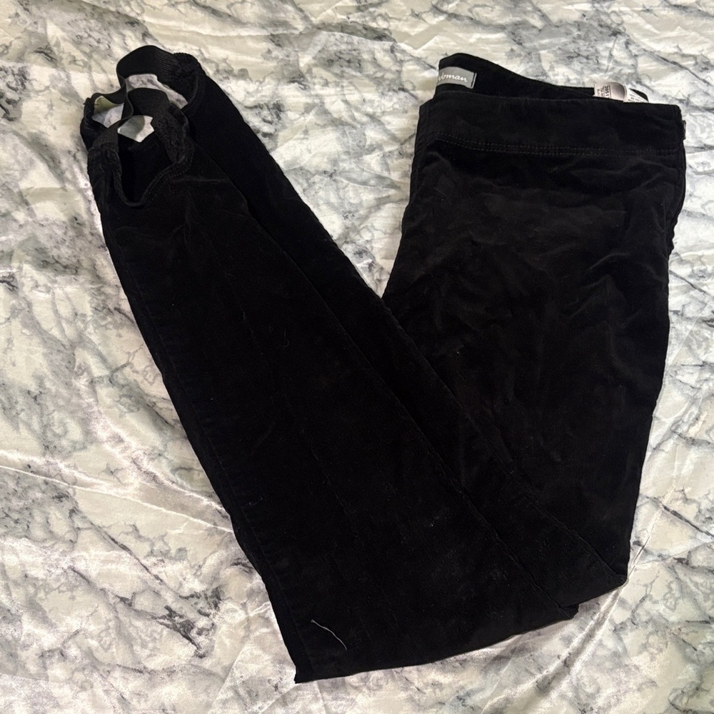 Black Velvet Leggings